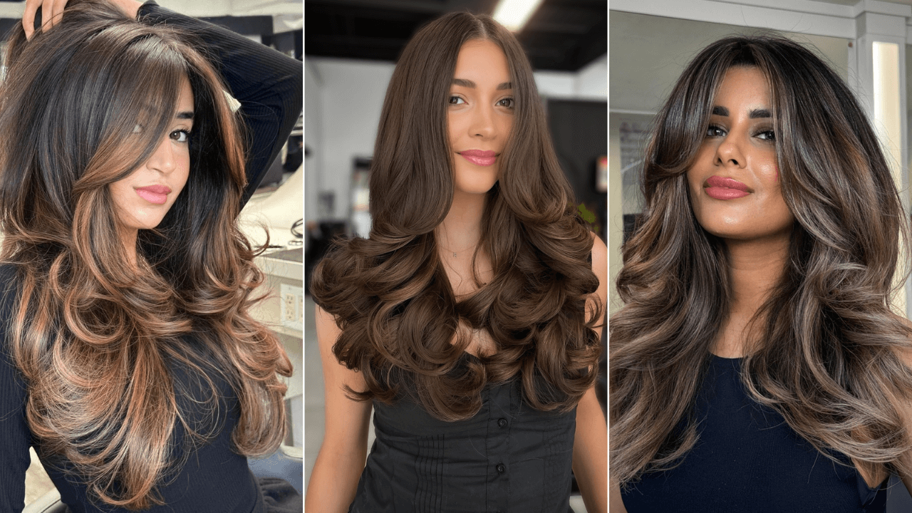 Long Layers with Face-Framing Bangs